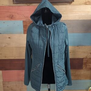 Maurices Teal Hooded Puffer Jacket